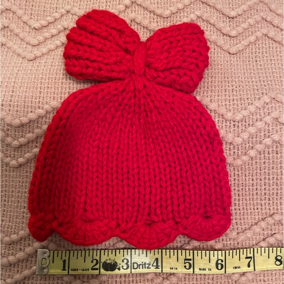 COPY - 5 for $20-Mud Pie Infant knitted hat with bow and scalloped edging. Like… - Picture 4 of 4